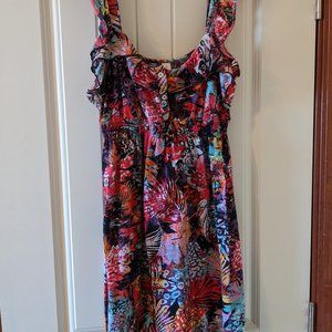 Multicolor Printed Sleeveless Dress